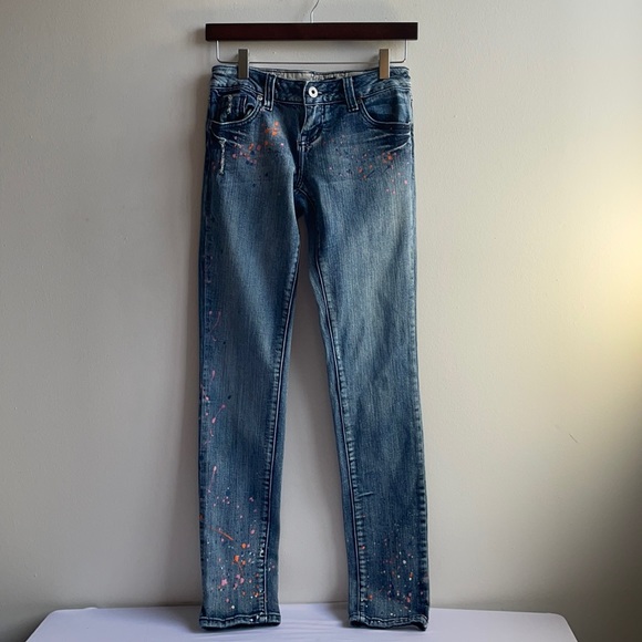 Skinny Jeans with Colourful Paint Size 5 - Picture 2 of 9